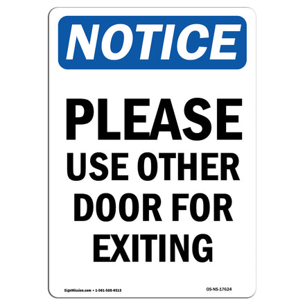 Please Use Other Door For Exiting