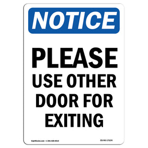 Please Use Other Door For Exiting