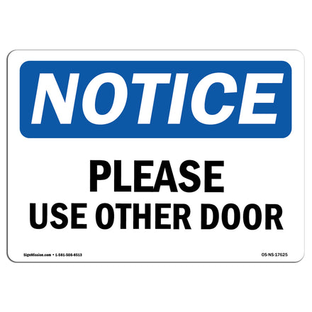 Please Use Other Door Sign