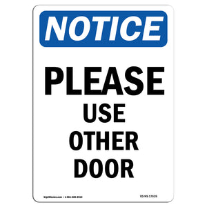 Please Use Other Door Sign