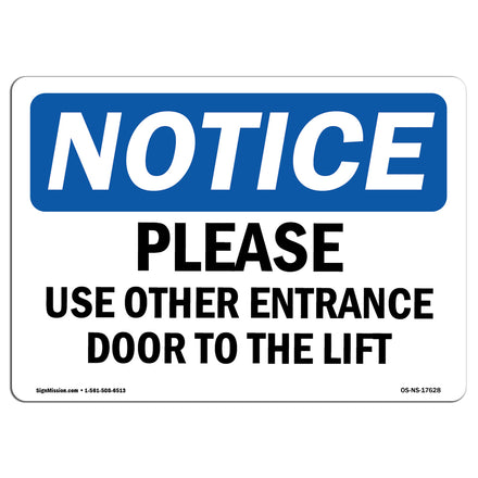 Please Use Other Entrance Door