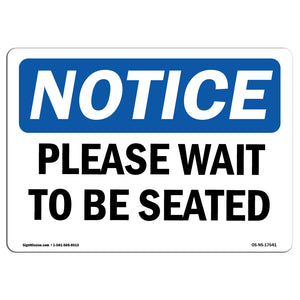 Please Wait To Be Seated