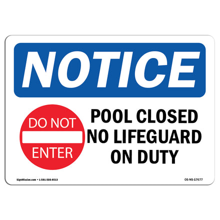 Pool Closed No Lifeguard On Duty