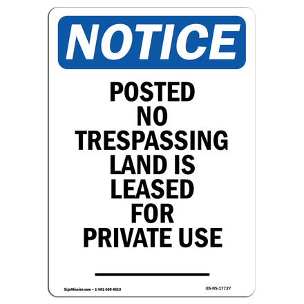 Posted No Trespassing Land Is Leased For