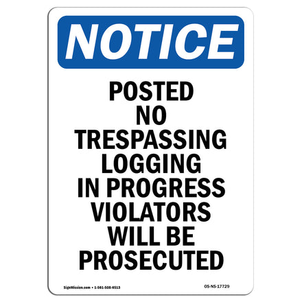 Posted No Trespassing Logging In Progress