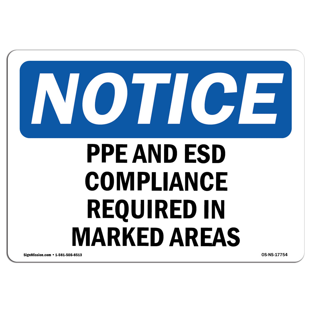 PPE And Esd Compliance Required In Marked Areas