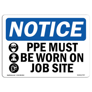 PPE Must Be Worn On Job Site