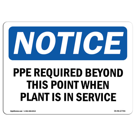 PPE Required Beyond This Point When Plant