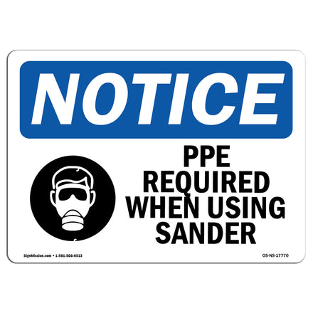 PPE Required When Using Sander