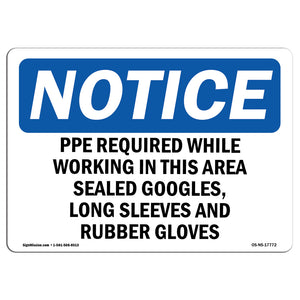 PPE Required While Working In This Area