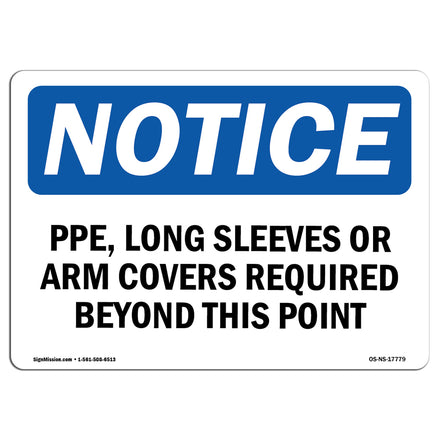 PPE, Long Sleeves Or Arm Covers Required