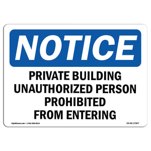 Private Building Unauthorized Persons Prohibited