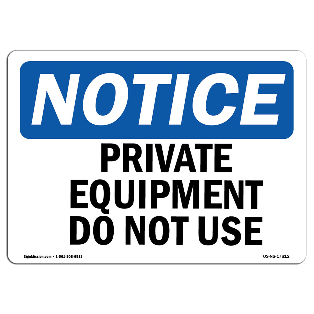 Private Equipment Do Not Use