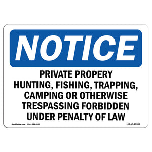 Private Property Hunting, Fishing, Trapping,