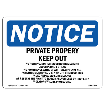 Private Property Keep Out No Hunting, Fishing