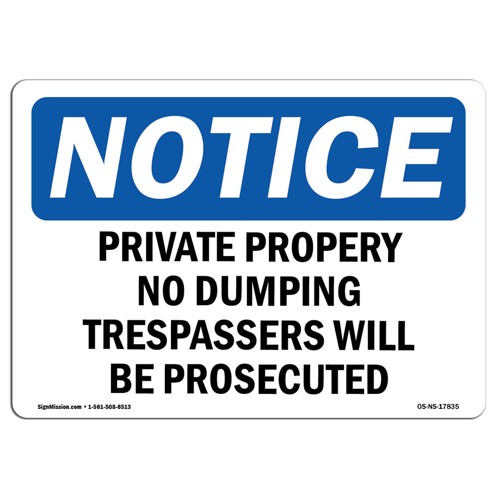 Private Property No Dumping Trespassers