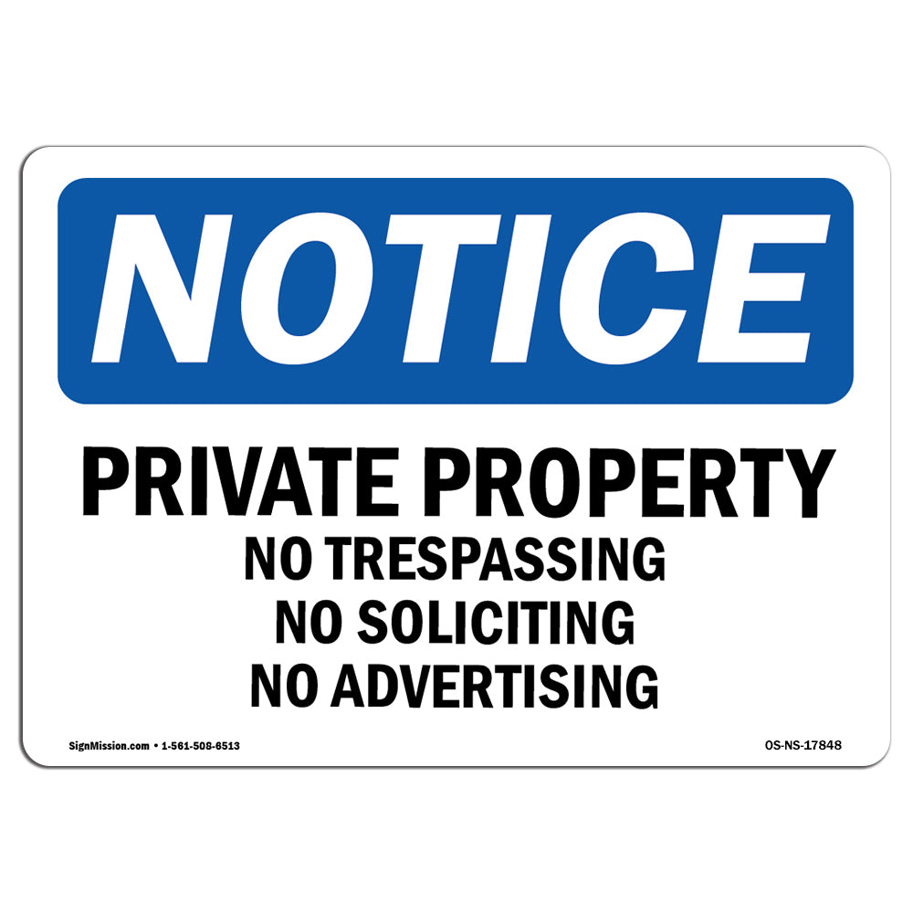 Private Property No Trespassing No Soliciting