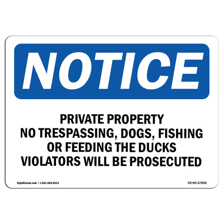 Private Property No Trespassing, Dogs, Fishing