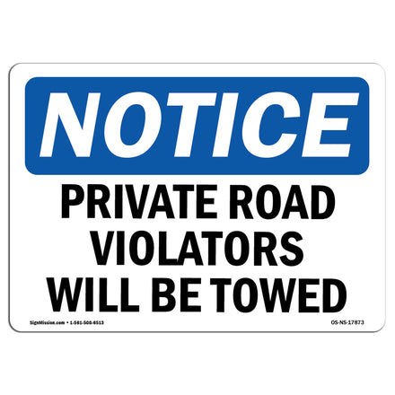 Private Road Violators Will Be Towed