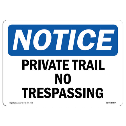 Private Trail No Trespassing