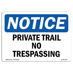 Private Trail No Trespassing