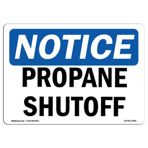 Propane Shutoff Sign