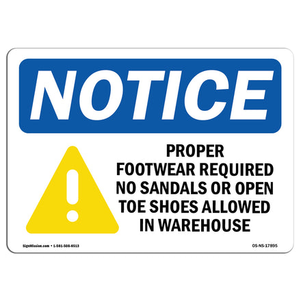 Proper Footwear Required No