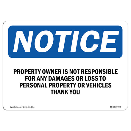 Property Owner Is Not Responsible For Any