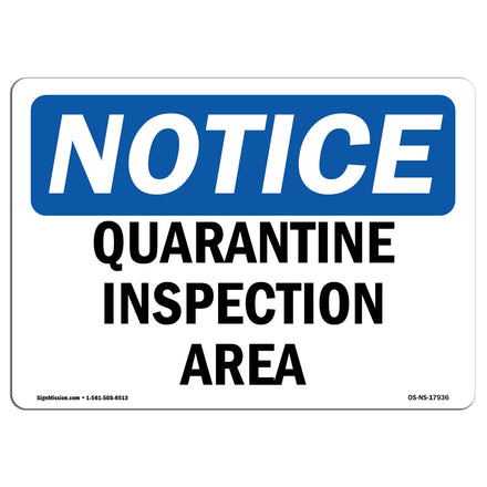 Quarantine Area Sign