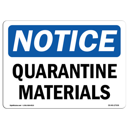 Quarantine Materials
