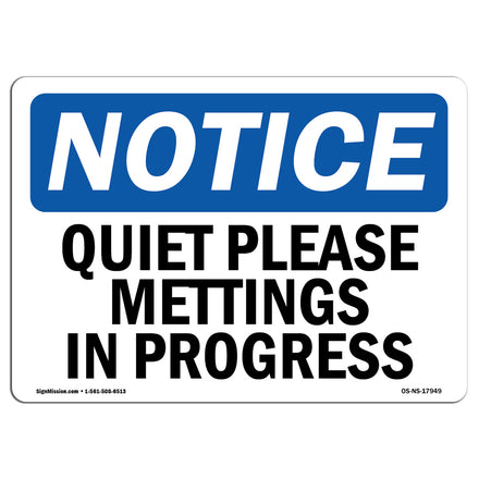 Quiet Please Meetings In Progress