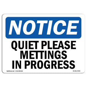 Quiet Please Meetings In Progress