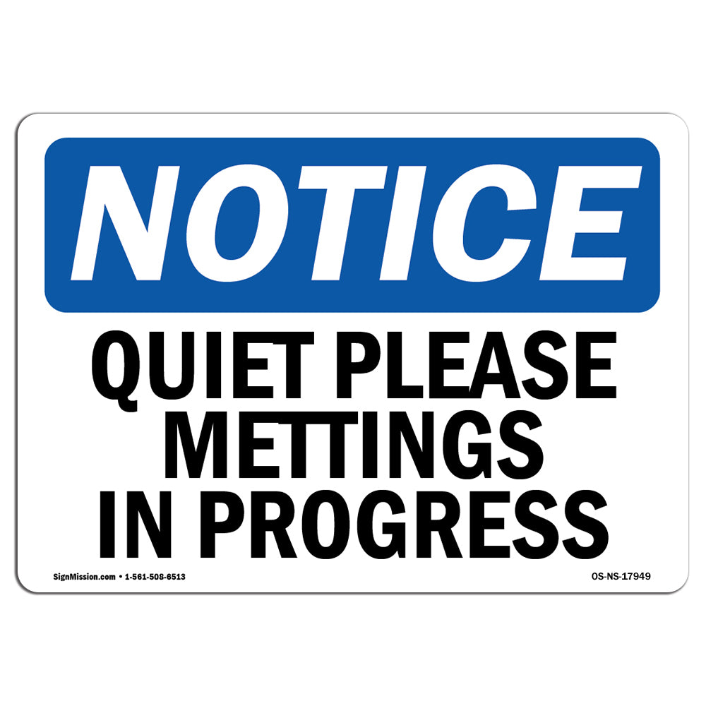 Quiet Please Meetings In Progress