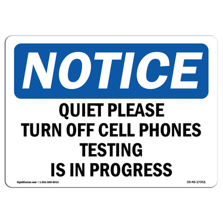 Quiet Please Turn Off Cell Phones Testing