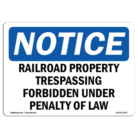 Railroad Property Trespassing Forbidden