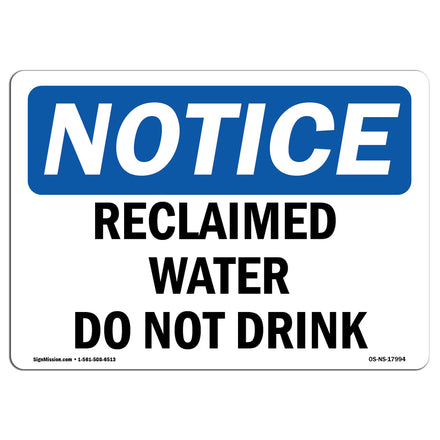 Reclaimed Water Do Not Drink