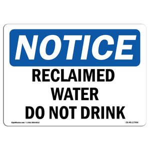 Reclaimed Water Do Not Drink