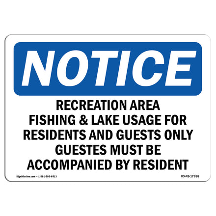 Recreation Areas Fishing & Lake Usage For