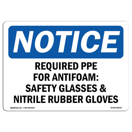 Required PPE For Antifoam Safety Glasses