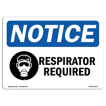 Respirator Required Sign With Symbol