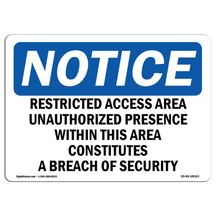 Restricted Access Area Unauthorized Presence