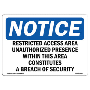 Restricted Access Area Unauthorized Presence