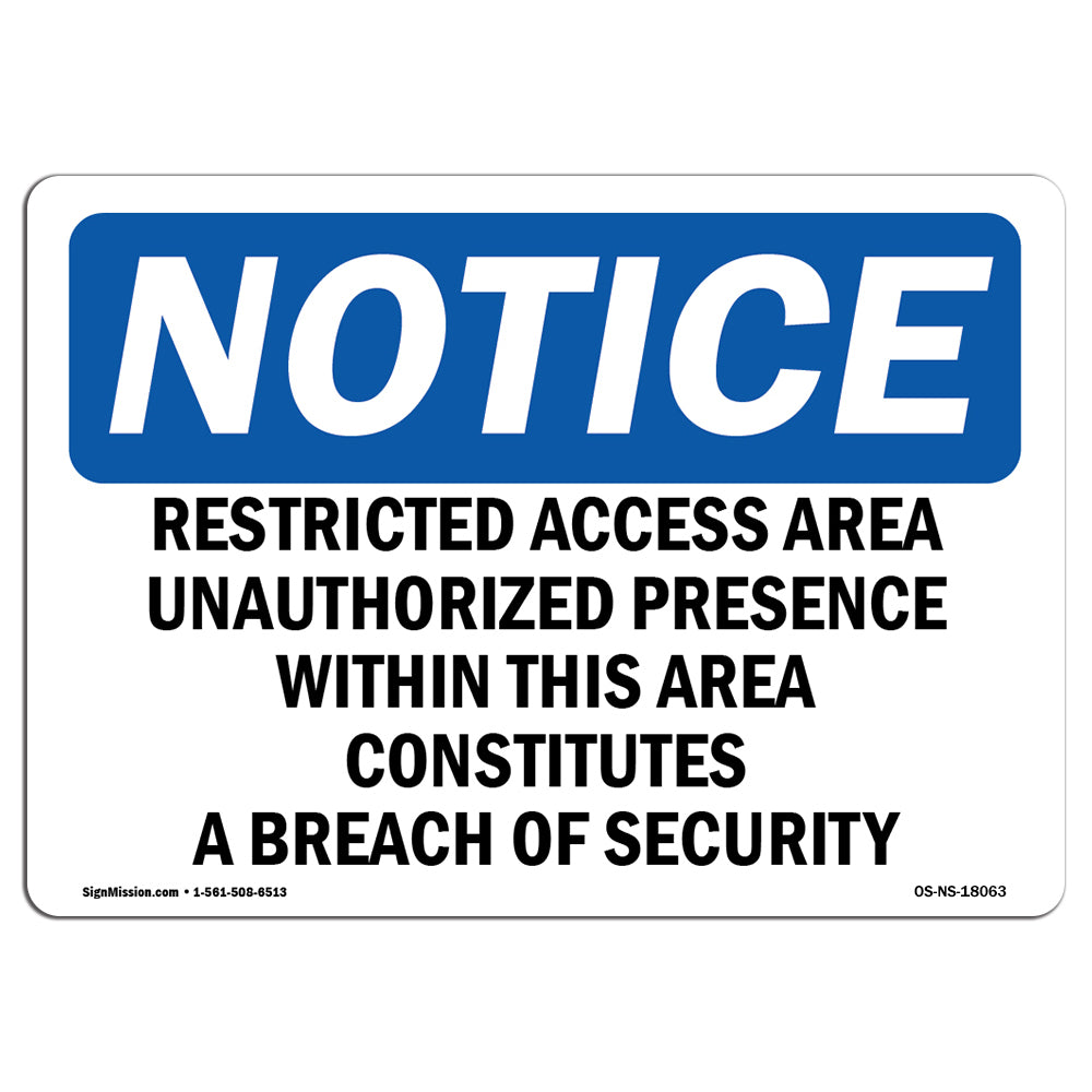 Restricted Access Area Unauthorized Presence