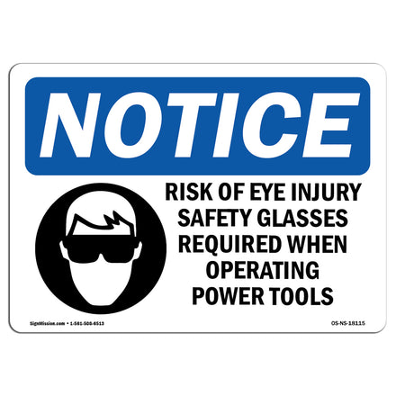 Risk Of Eye Injury Safety Glasses