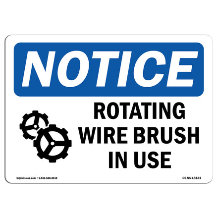 Rotating Wire Brush In Use