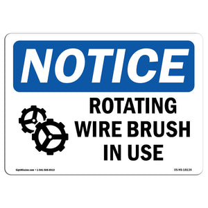 Rotating Wire Brush In Use