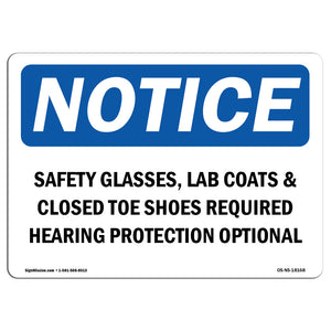 Safety Glasses Lab Coats & Closed Toe Shoes