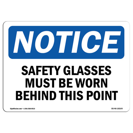 Safety Glasses Must Be Worn Beyond This Point