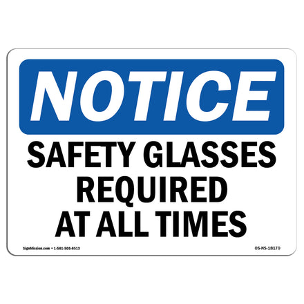 Safety Glasses Required At All Times