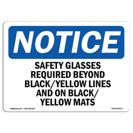 Safety Glasses Required Beyond Black Yellow